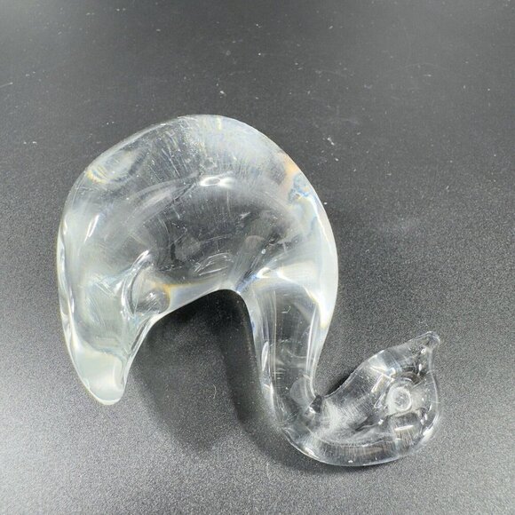 Vintage 1980s Clear Glass Duck Bird Figurine Whimsical Decor Glassware Figure - Picture 7 of 11